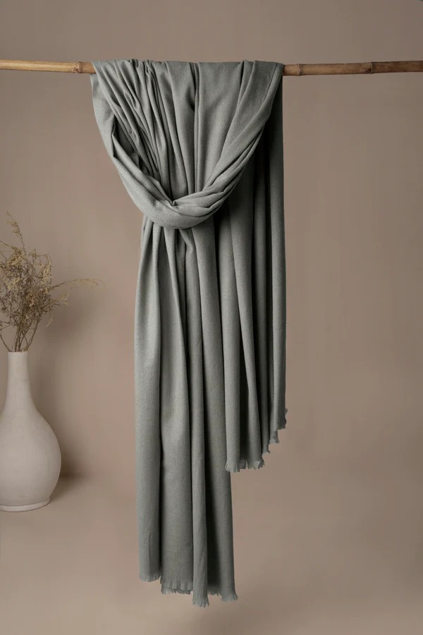 Grey Plain Shawl
